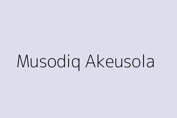 Musodiq Akeusola